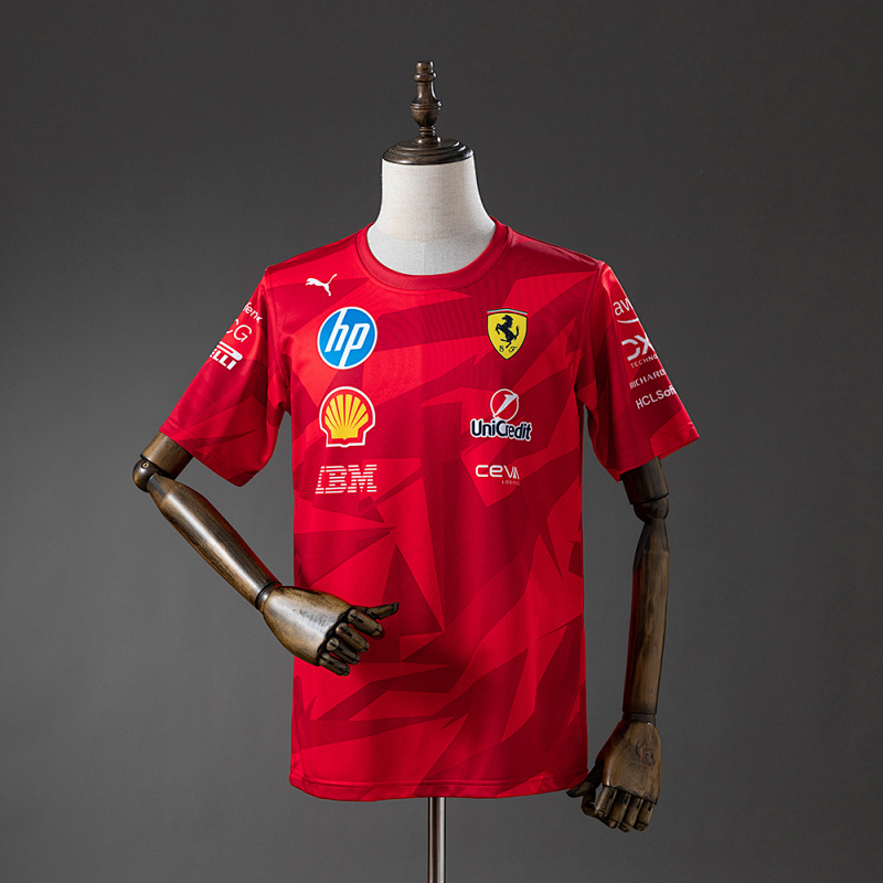 2025 F1 Ferrari T-shirt, Red S-5XL-76193739